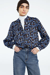 Nina Blouse | Navy/Riad Blue