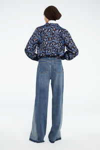 Nina Blouse | Navy/Riad Blue