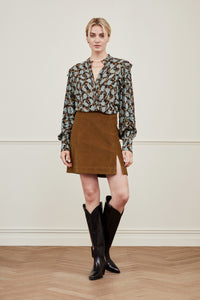 Philo Blouse | Black/Misty Mint