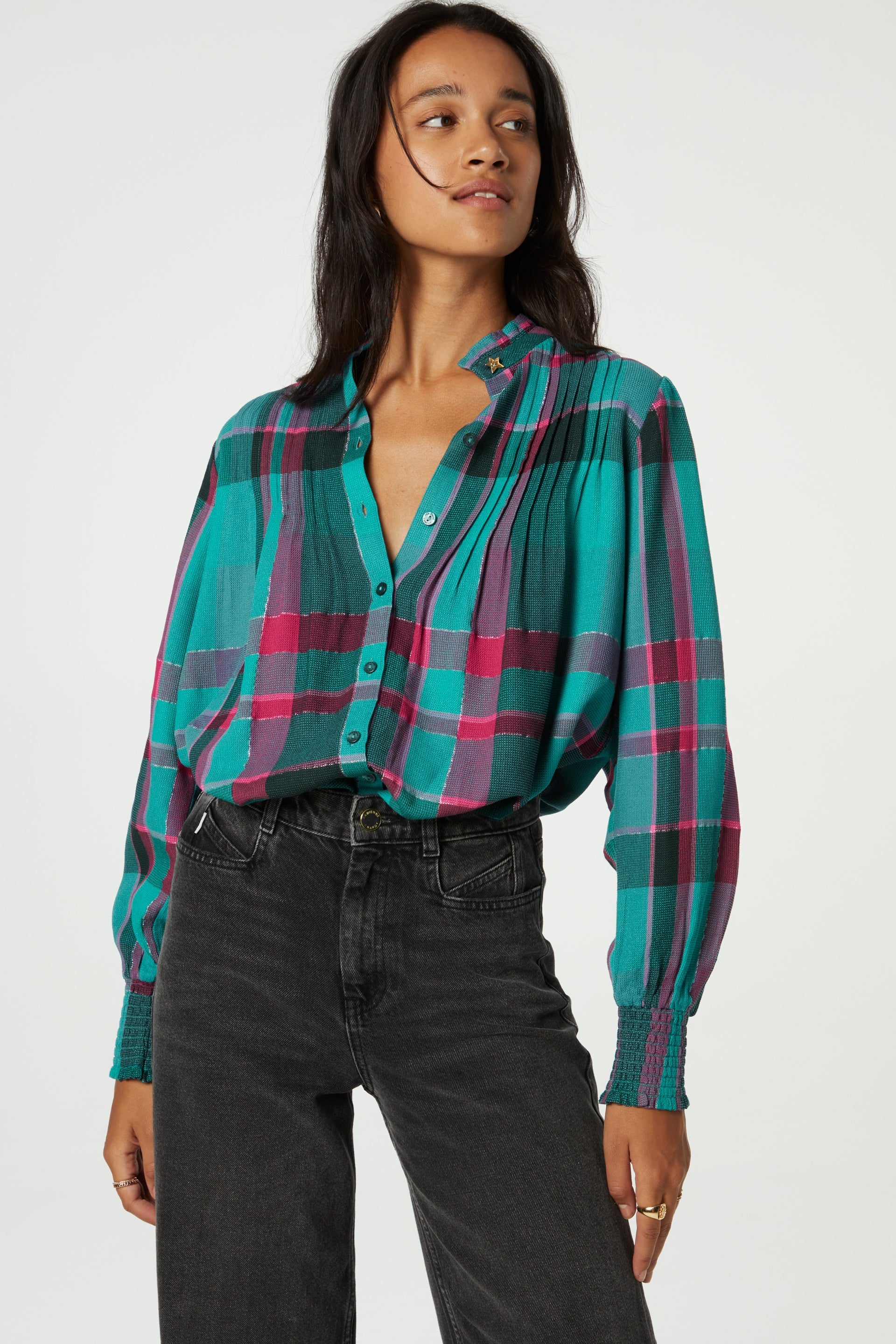 Lucky Blouse | Bright Teal