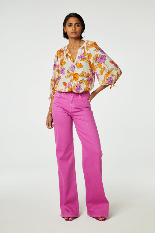 Cooper Blouse | Mimosa/Cream White