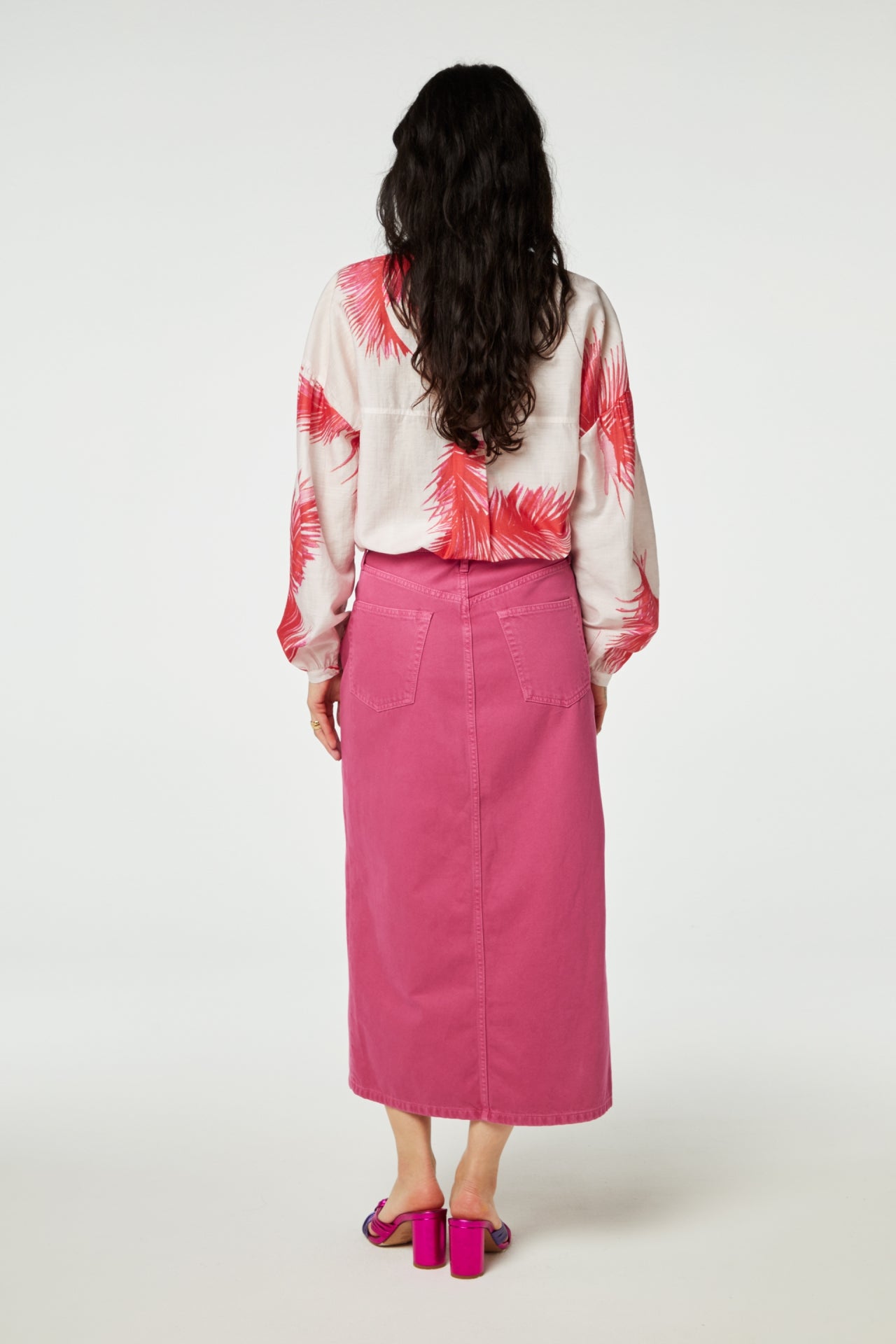 Lexi Blouse | Tomato/Flamingo Pink