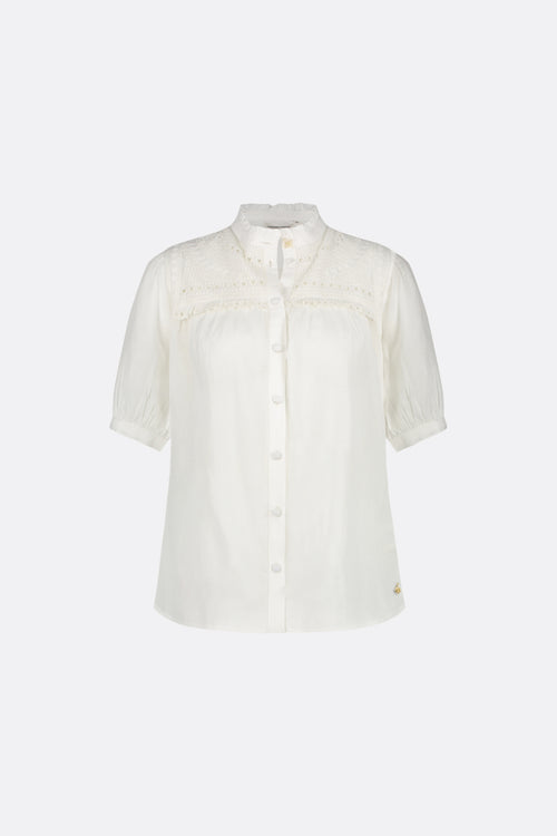 Tootsie Short Sleeve Blouse | Cream White