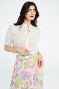 Tootsie Short Sleeve Blouse | Cream White