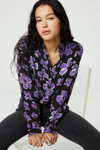 Sophia Blouse | Black/Purple Rave