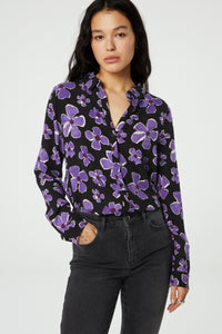 Sophia Blouse | Black/Purple Rave