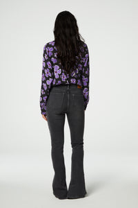Sophia Blouse | Black/Purple Rave