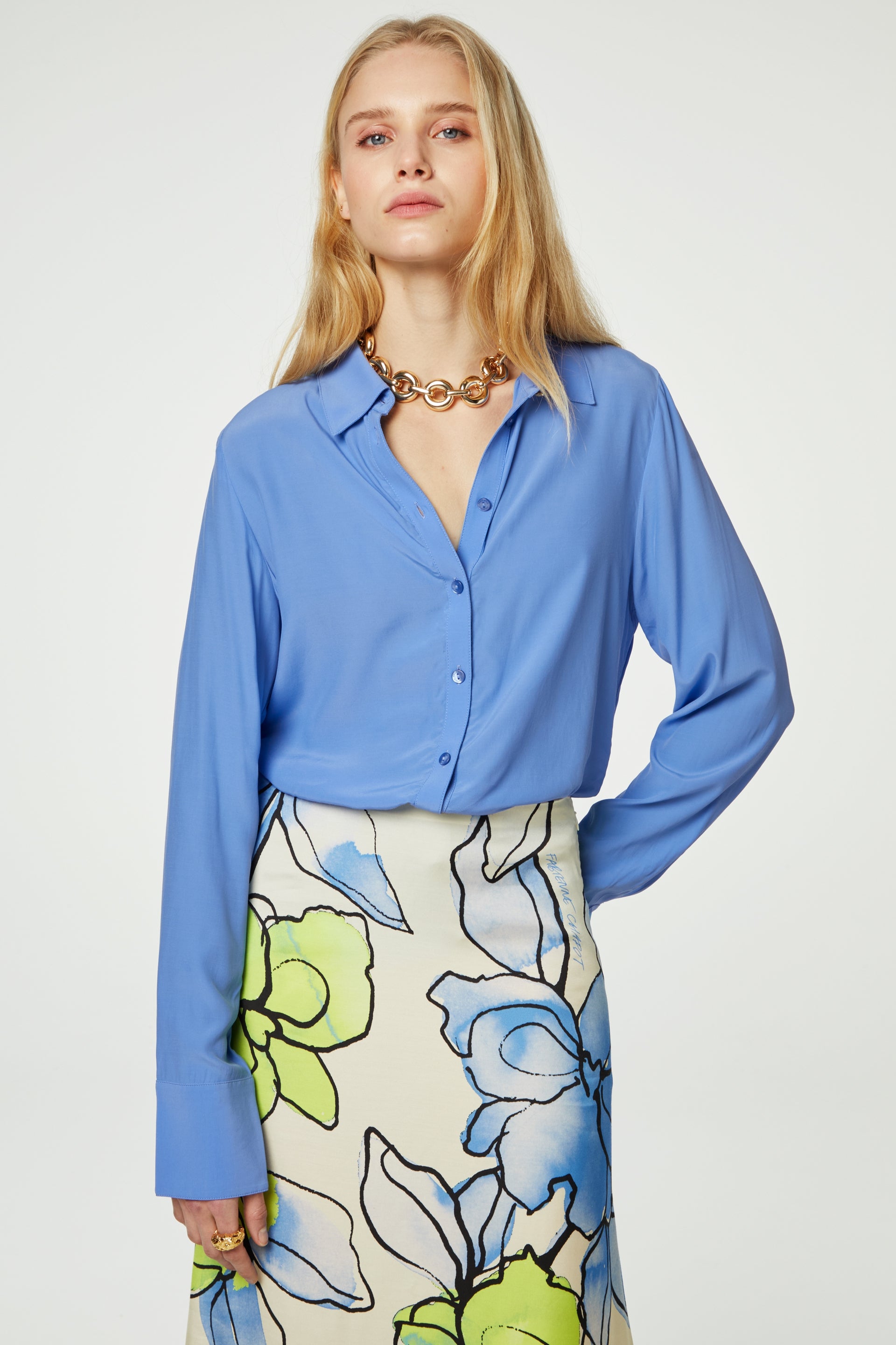 Salma Blouse | Cornflower Blue