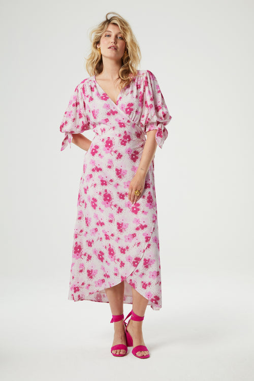 Hannah Dress | Hot Pink/Cream White