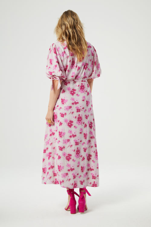 Hannah Dress | Hot Pink/Cream White