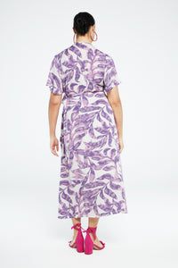 Archana Butterfly Dress | Warm White/Dusty Lov