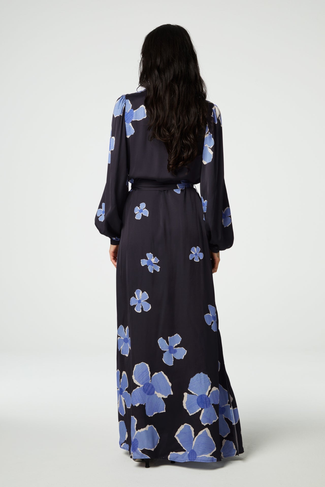 Erina Dress | Black/Cornflower Blu