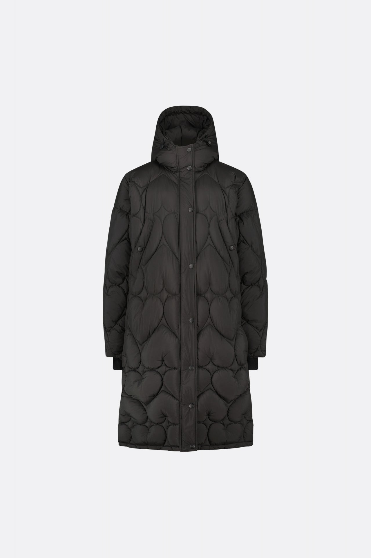 Prisca Long  Puffer | Black