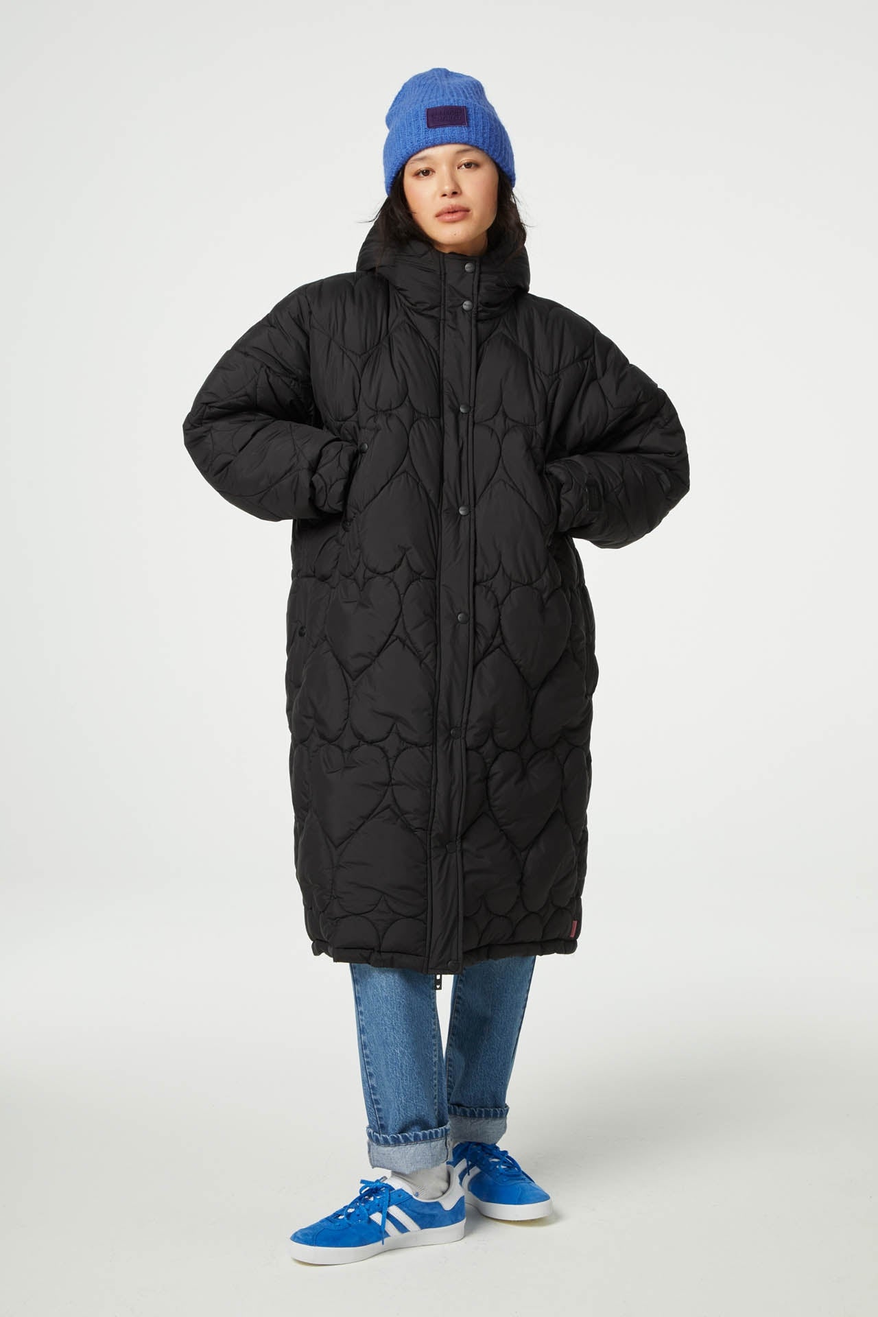 Prisca Long  Puffer | Black