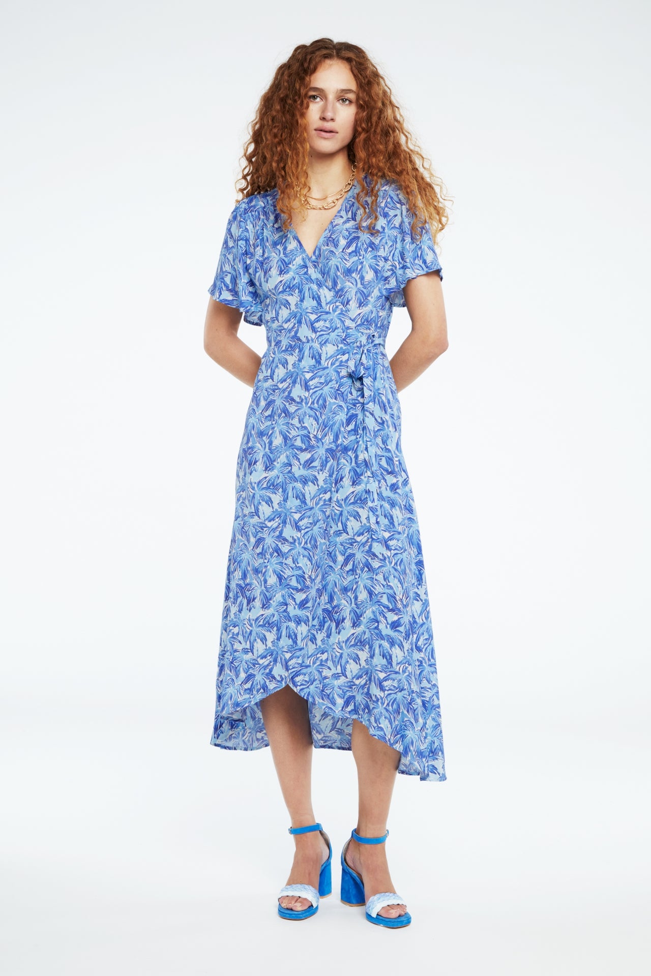 Archana Butterfly Dress | Pool Blue/Caribbean