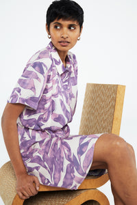 Boyfriend Dress | Warm White/Dusty Lov