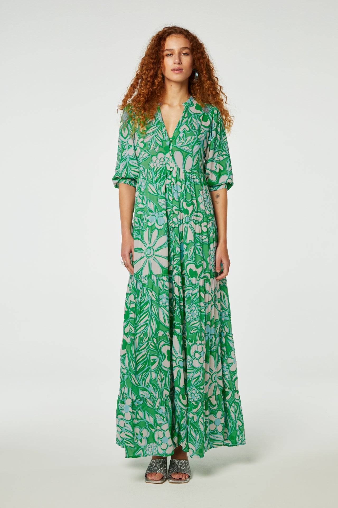 Cala Dress | Green Apple/Grass Is