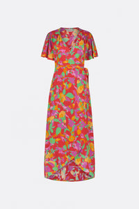 Archana Butterfly Dress | Mimosa/Tomato