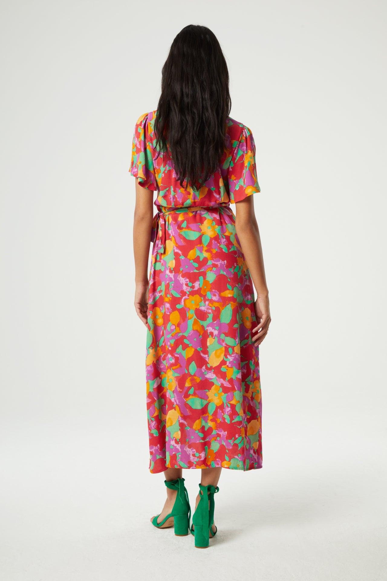 Archana Butterfly Dress | Mimosa/Tomato