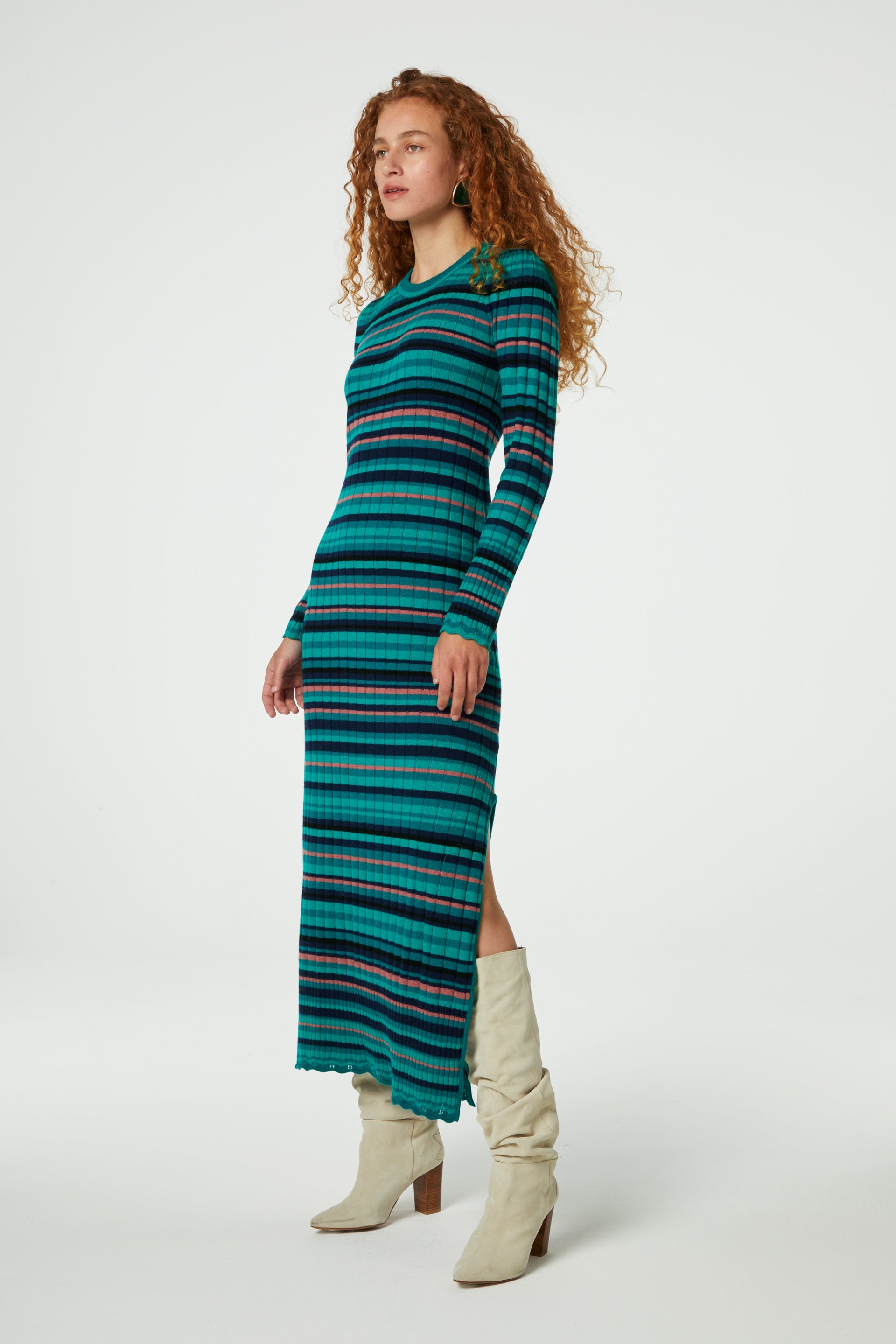 Banda Dress | Bright Teal/Navy