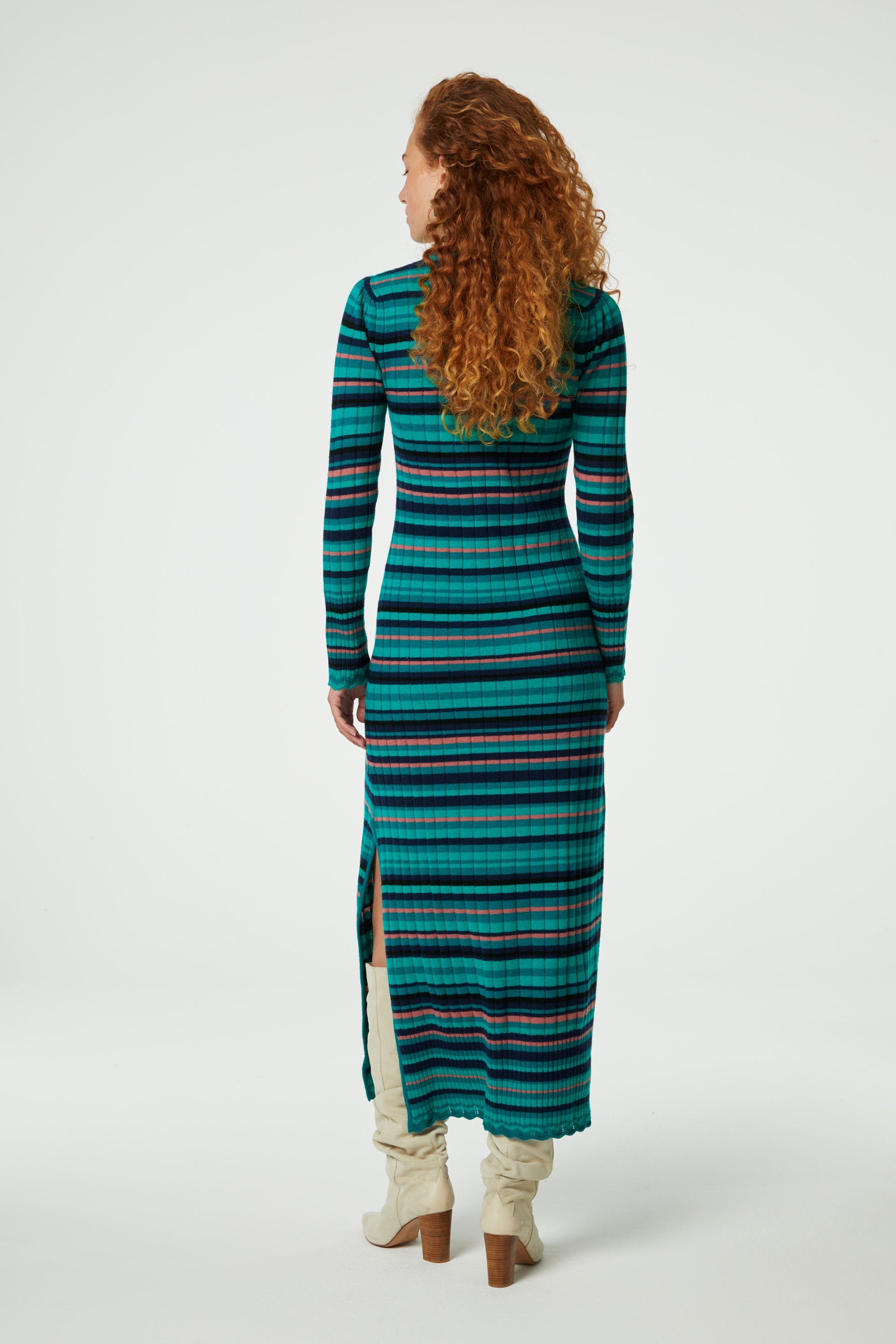 Banda Dress | Bright Teal/Navy – Fabienne Chapot