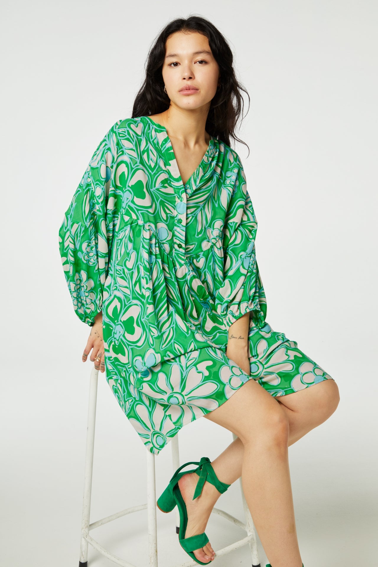 Dover Dress | Green Apple/Grass Is