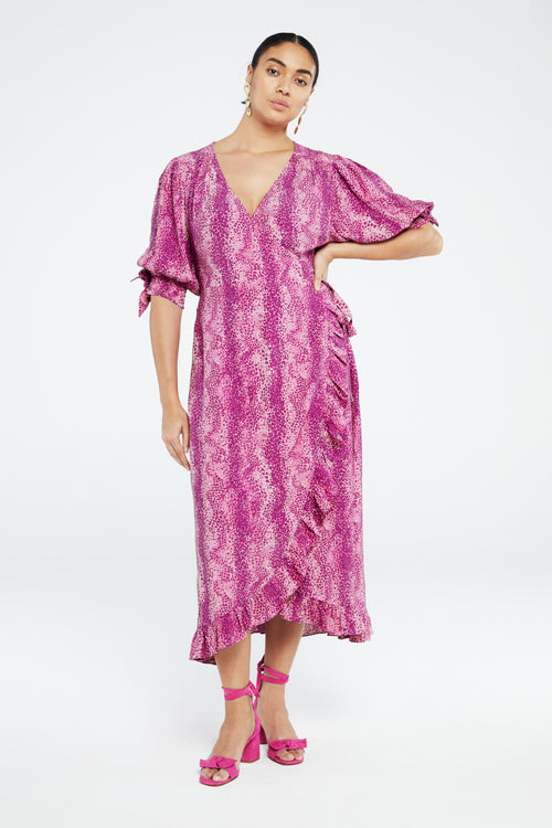 Channa Dress | Apricot/Magic Magent