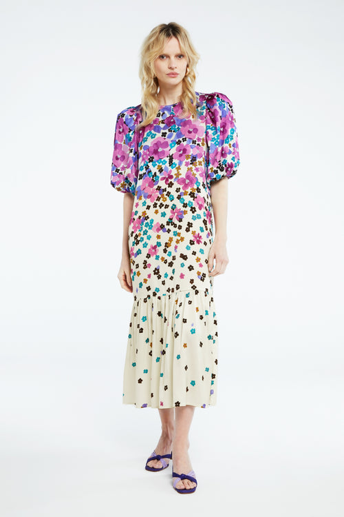 Cecile Dress | Cream White/Bubble G