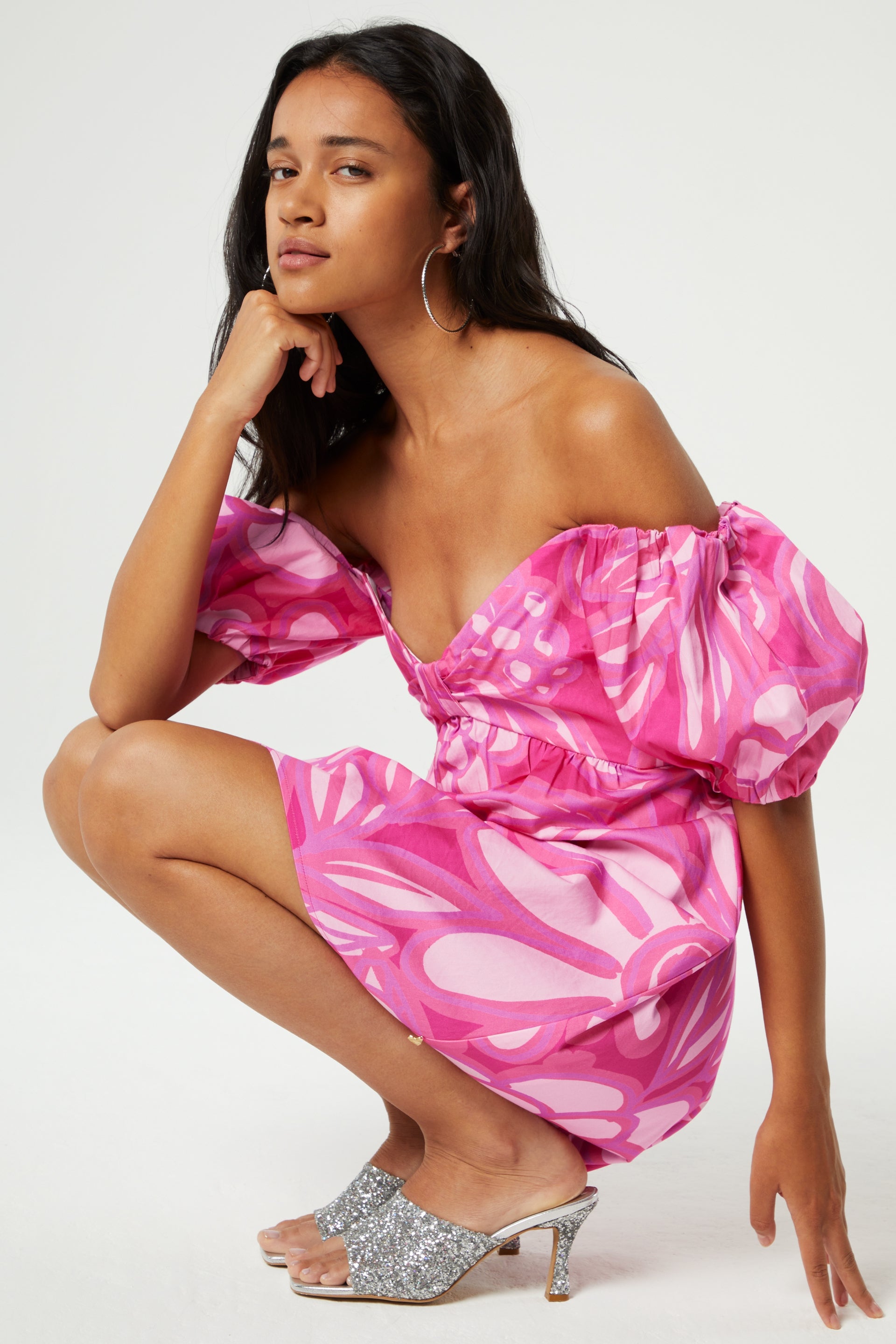 Regina Short Dress | Hot Pink/Pink Rose