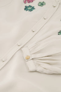 Harry Blouse | Warm White/Purple