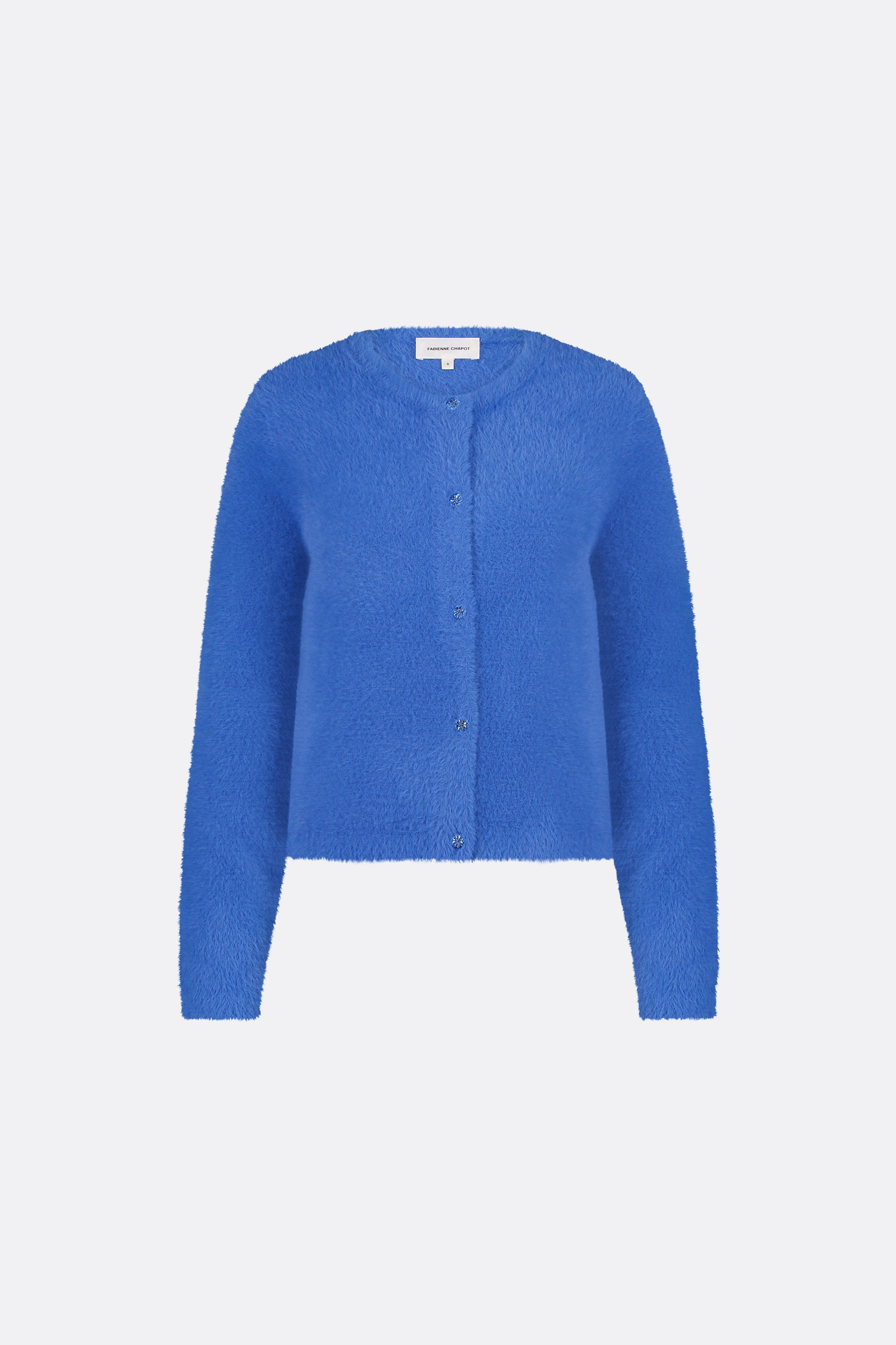 Bright blue cardigan ladies discount