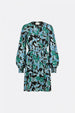Willa Short Dress | Black/Bottle Green