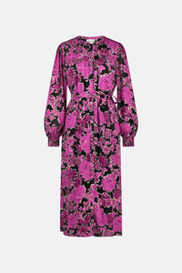 Willa Dress | Black/Raspberry