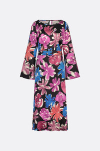 Darina Dress | Black/Bright Blue