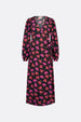 Nia Dress | Black/Cerise Red