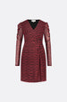 Flake Dress | Black/Cerise Red