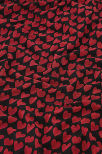 Flake Dress | Black/Cerise Red