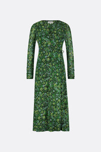 Natalie Dress | Black/Parrot Green