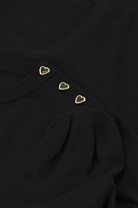 Molly Scrunch Pullover | Black