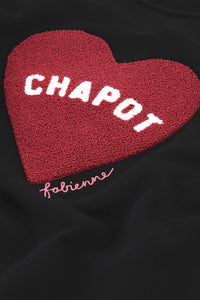 Terry Sport Heart Sweater | Black