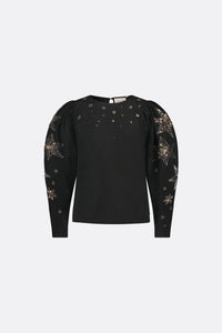 Raja Beaded Top | Black