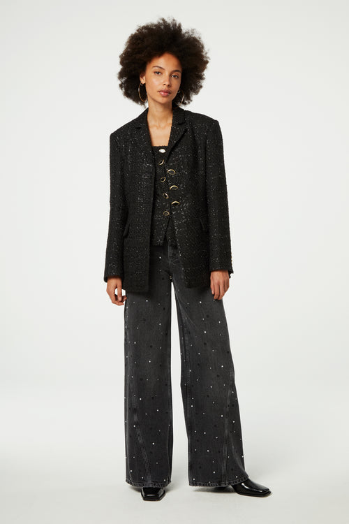 Cher Tweed Blazer | Black
