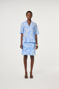 Brock Blouse | Light Blue/Crispy White