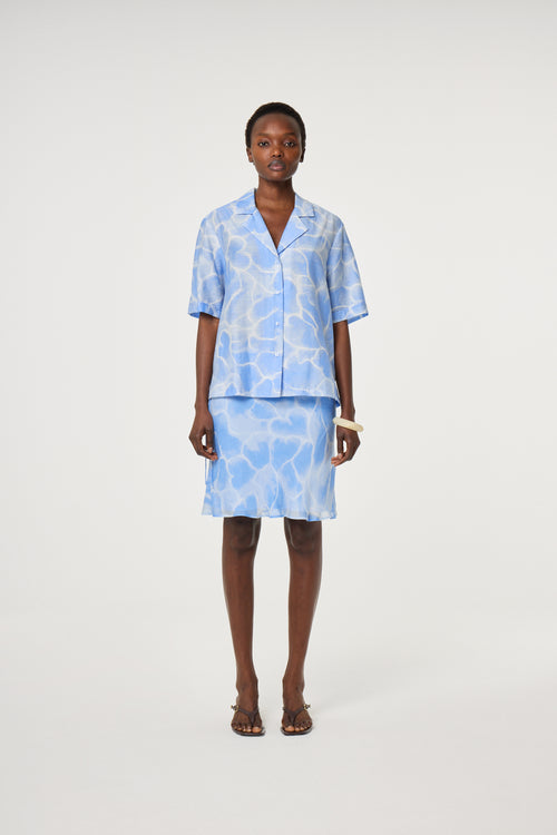 Brock Blouse | Light Blue/Crispy White