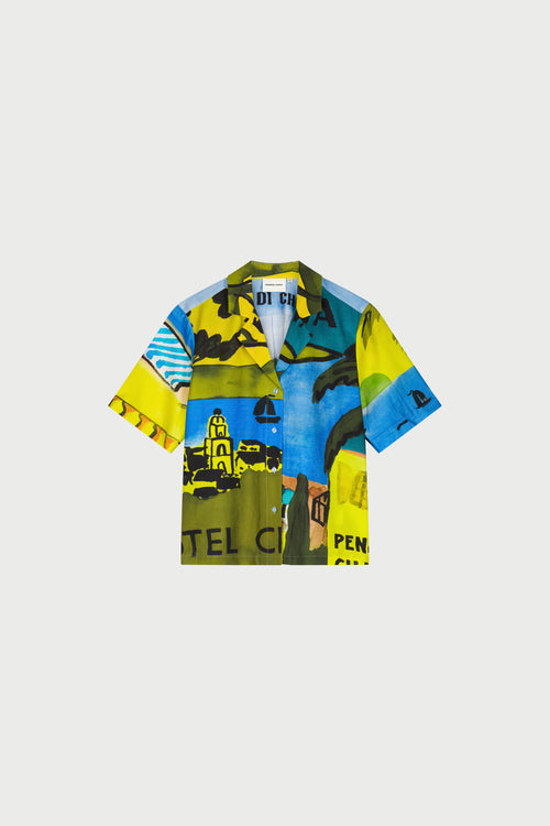 Brock Blouse | Yellow/Blue
