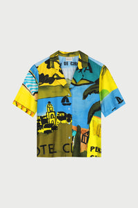 Brock Blouse | Yellow/Blue