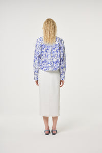 Haidy Blouse | Cosy White/Cobalt