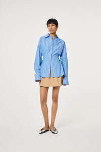 Indra Blouse | Marina Blue/Cosy White