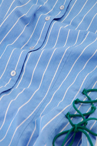 Indra Blouse | Marina Blue/Cosy White