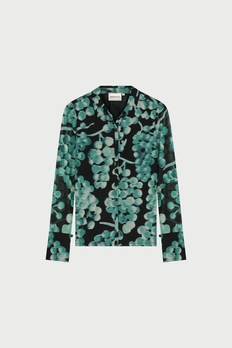 Kevis Blouse | Black/Mint Green